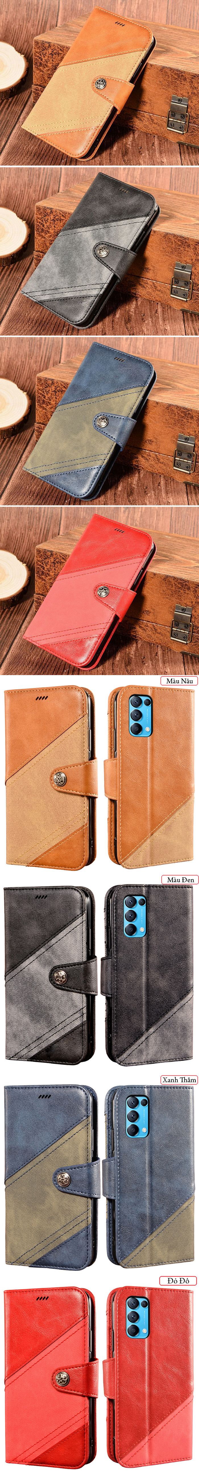 Bao da Oppo Reno 5, Reno5 5G LT Wallet Retro dạng ví - thời trang sang trọng 7