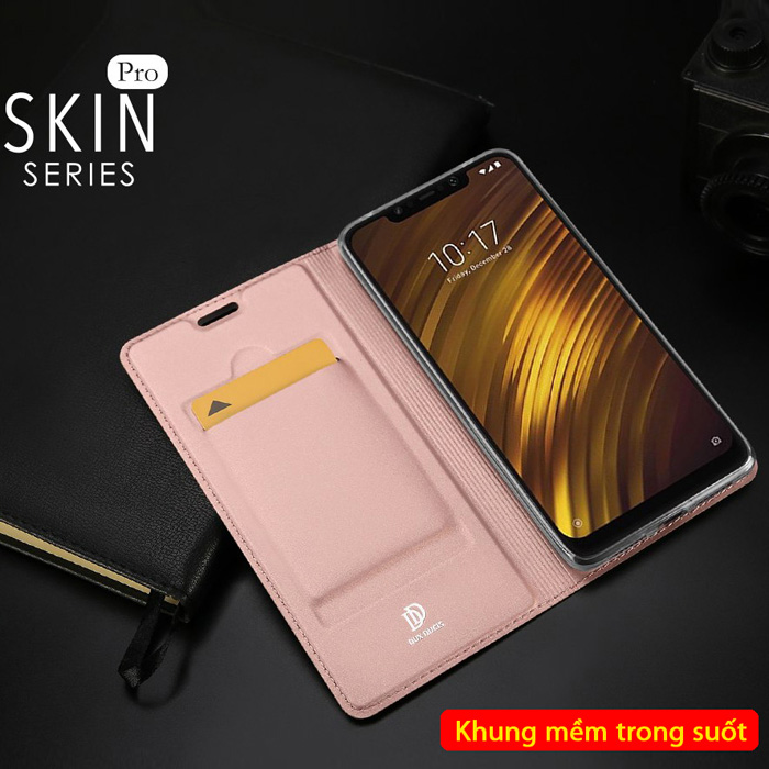 Bao da Pocophone F1 Dux Ducis Skin khung mềm - siêu mỏng - siêu mịn 3