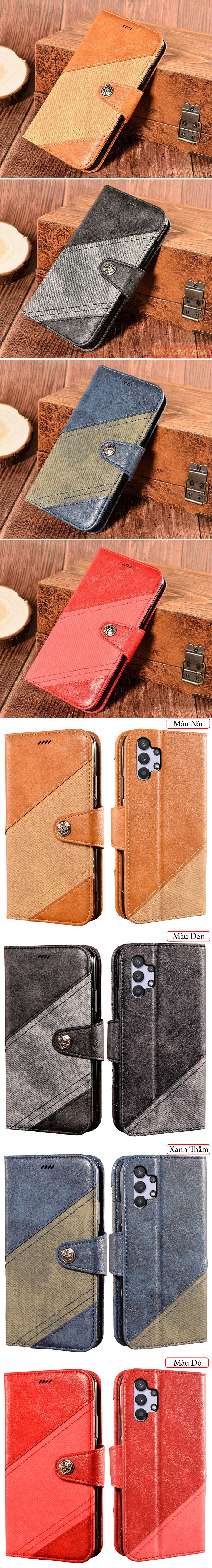 Bao da Samsung A32 4G LT Wallet Retro dạng ví - thời trang sang trọng 6