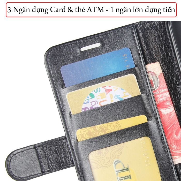 Bao da Samsung A52 5G LT Wallet Leather dạng ví đa năng - khung mềm 2