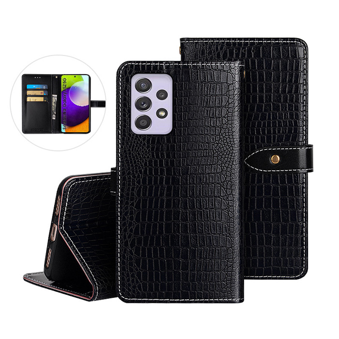 Bao da Samsung A52, A52 5G, A52s 5G LT Flip Wallet Crocodile vân cá sấu 4