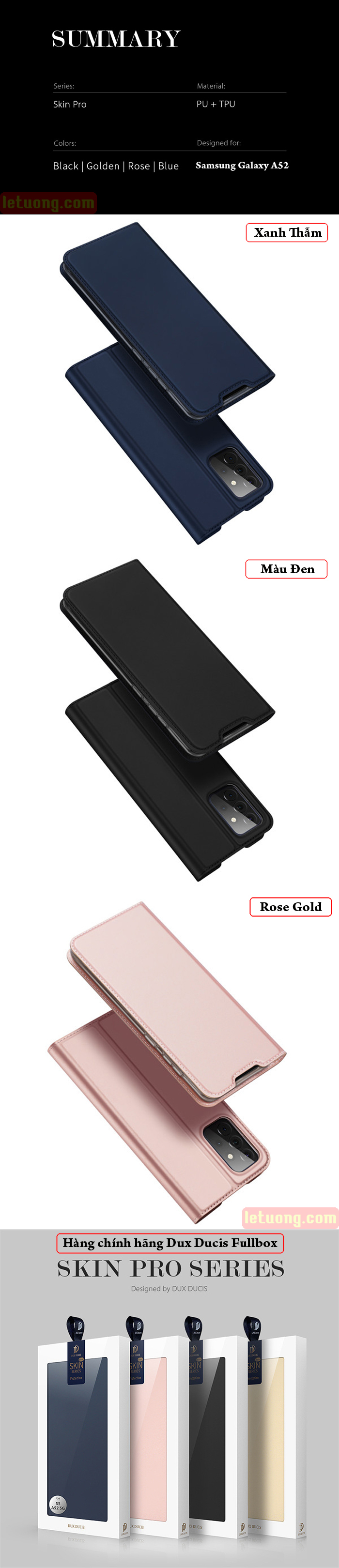 Bao da Galaxy A52 Dux Ducis Skin siêu mỏng - Êm - Mềm - Mịn 5