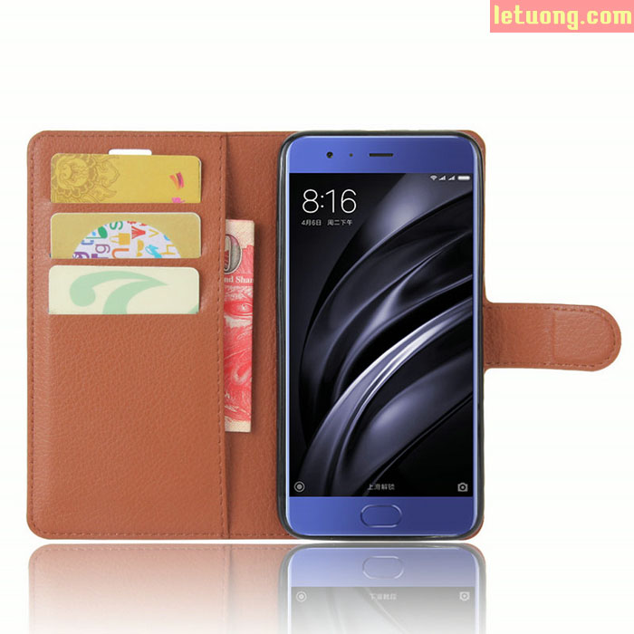 Bao da Xiaomi Mi 6 ( Mi6 ) LT Flip Wallet dạng ví đa năng, khung mềm 1