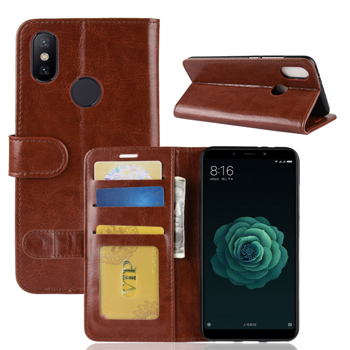 Bao da Xiaomi Mi 6X / Mi A2 LT Wallet Leather dạng ví đa năng - khung mềm 1