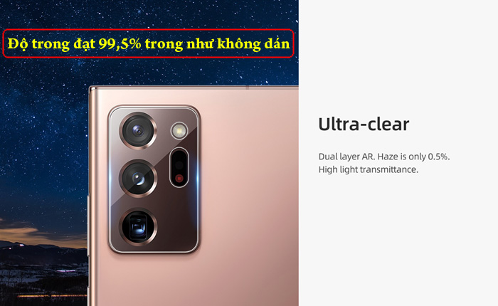 Bộ 2 miếng dán bảo vệ Camera Samsung Note 20 Ultra / 5G Nillkin InvisiFilm 1