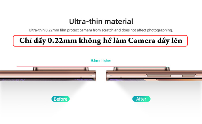 Bộ 2 miếng dán bảo vệ Camera Samsung Note 20 Ultra / 5G Nillkin InvisiFilm 2