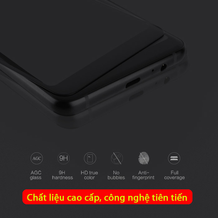 Kính cường lực full màn hình Galaxy A6 plus 2018 Glass 5D phủ keo toàn màn hình 1