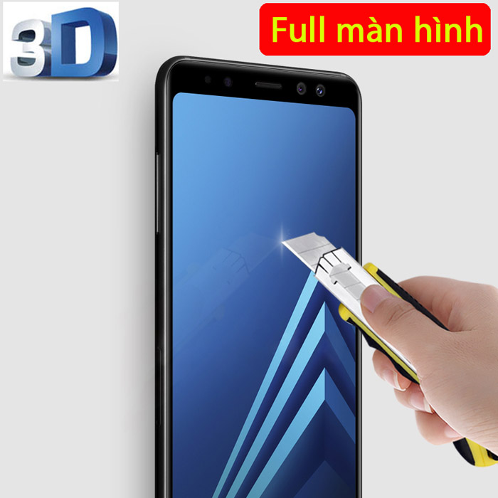 Kính cường lực A8 Plus 2018 Mocolo 3D Edge full cong theo màn hình 4