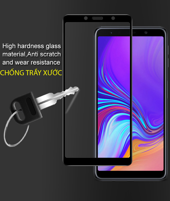 Kính cường lực Galaxy A9 2018 Glass Full Cover 5D XỊN Cong theo màn hình 3