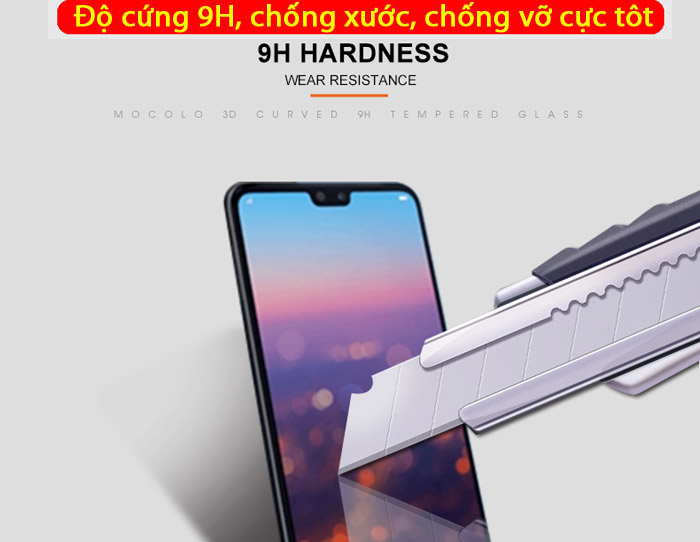 Kính cường lực Huawei Nova 3E Mocolo 3D Full Cover che toàn màn hình 2