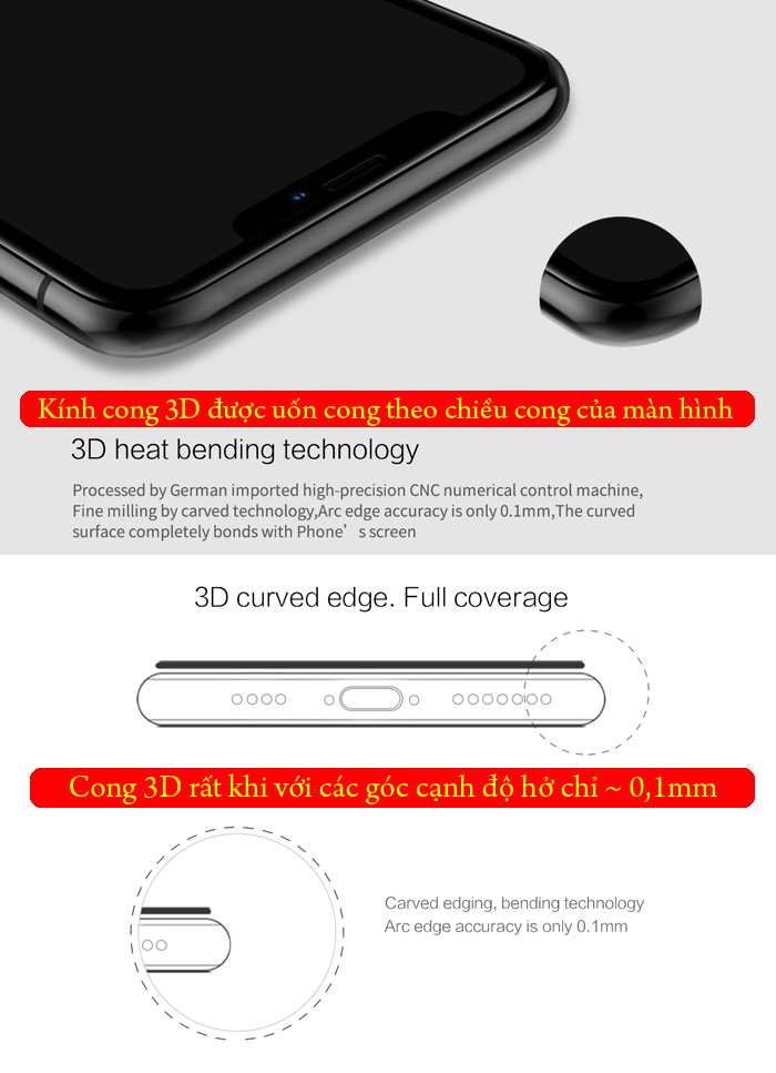Kính cường lực iPhone 11 Nillkin 3D CP+ Max full toàn màn hình 1