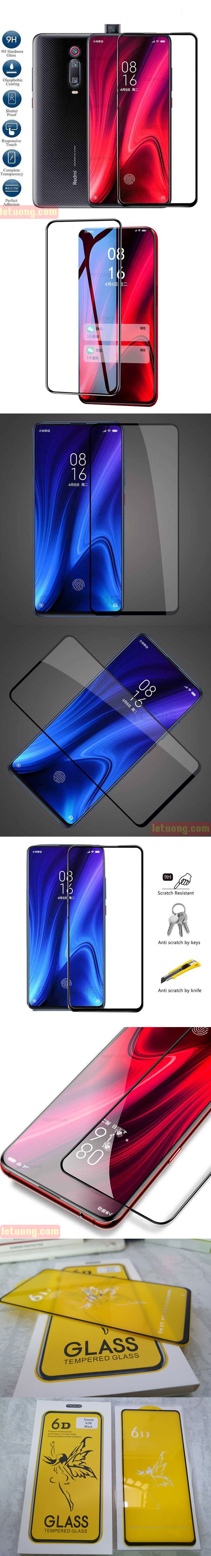 Kính cường lực Redmi K20 Pro / K20 Glass Full Cover 6D Cong theo màn hình 3