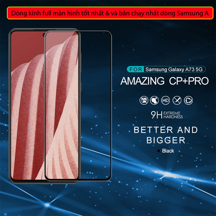 Kính cường lực Samsung Galaxy A73 5G Nillkin 3D CP+ Pro full toàn màn hình 4