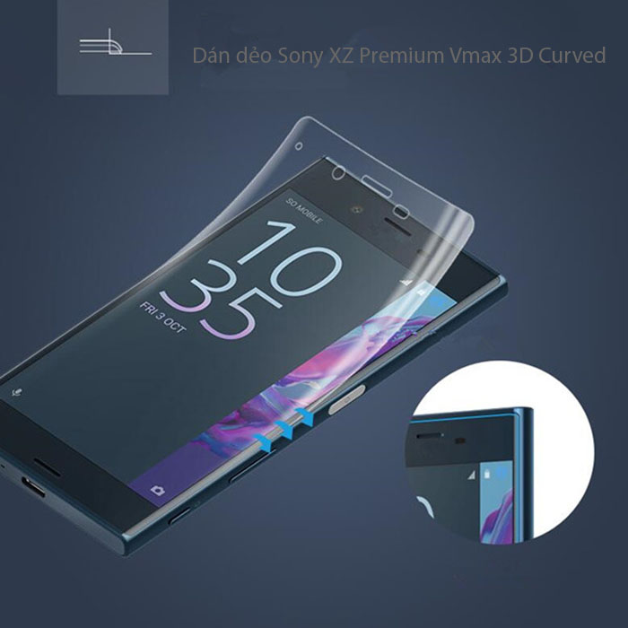 Miếng dán dẻo full màn hình Sony XZ Premium Vmax 3D Curved TPU 1