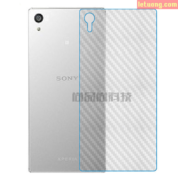 Miếng dán full mặt lưng Sony Xperia XA vân Carbon trong suốt 2