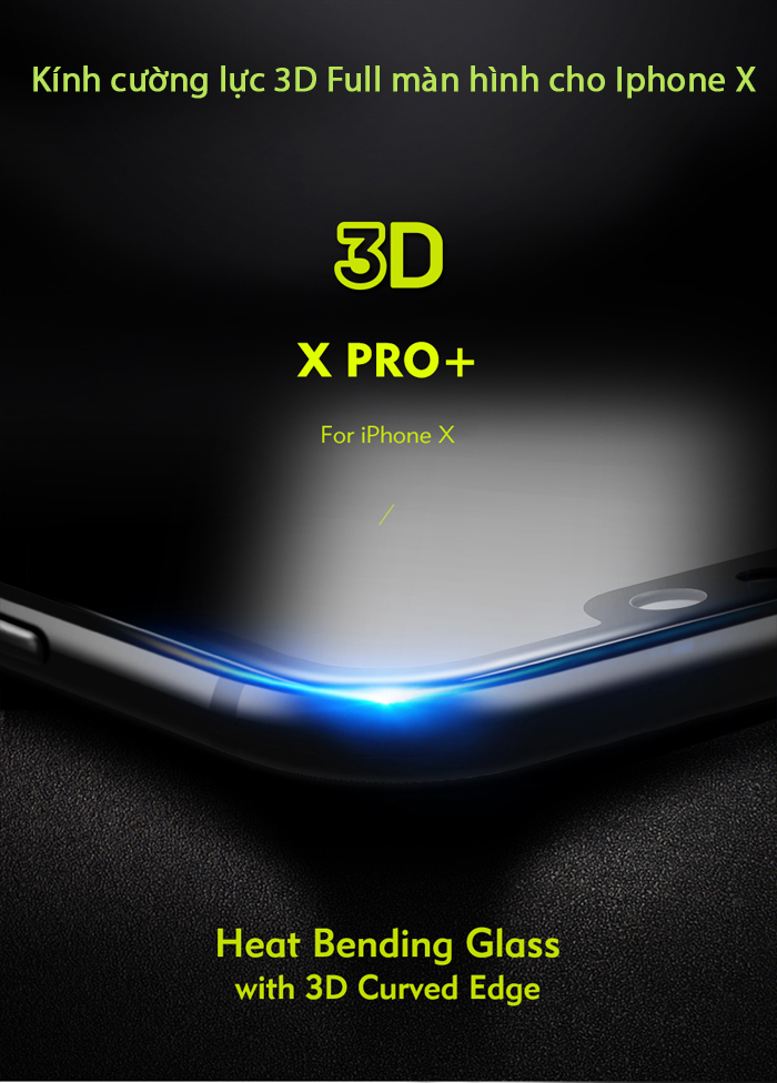 Miếng kính cường lực Iphone X Benks 3D X Pro+ Full màn hình 1