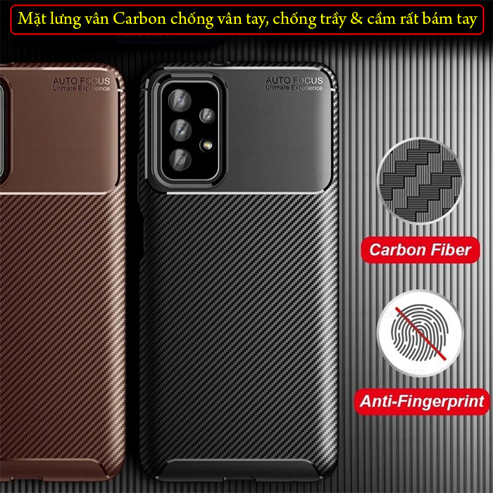 Ốp lưng A32 4G LT Carbon Fiber Case chống bám vân tay 1