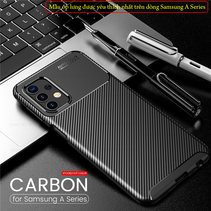 Ốp lưng A32 4G LT Carbon Fiber Case chống bám vân tay 4