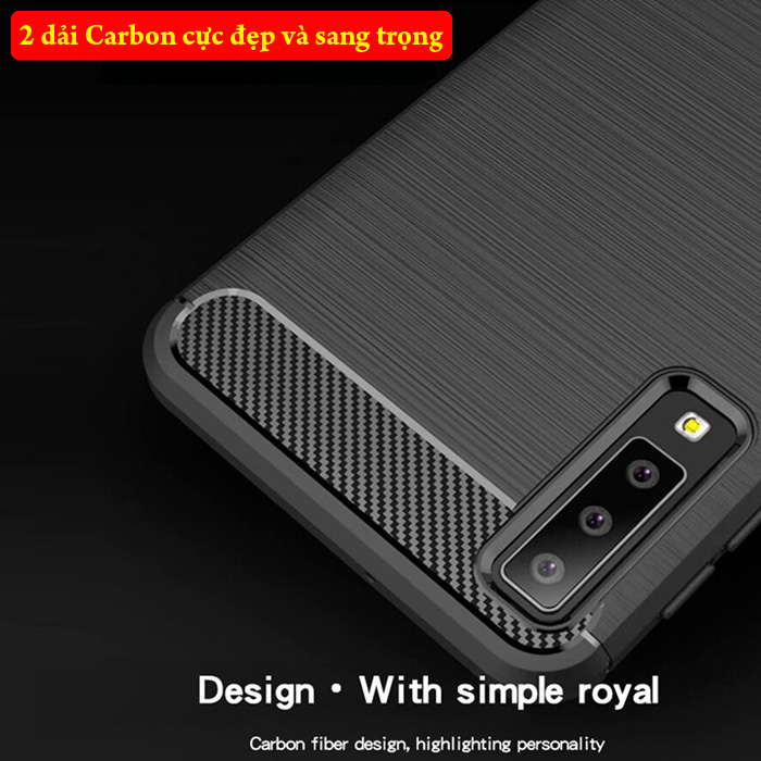 Ốp lưng Galaxy A7 2018 Mofi Shen Du Carbon nhựa mềm - chống vân tay 1