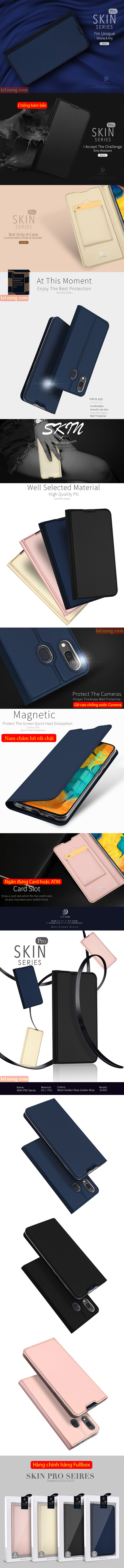 Bao da Galaxy A20 Dux Ducis Skin khung mềm - siêu mỏng - siêu mịn 5