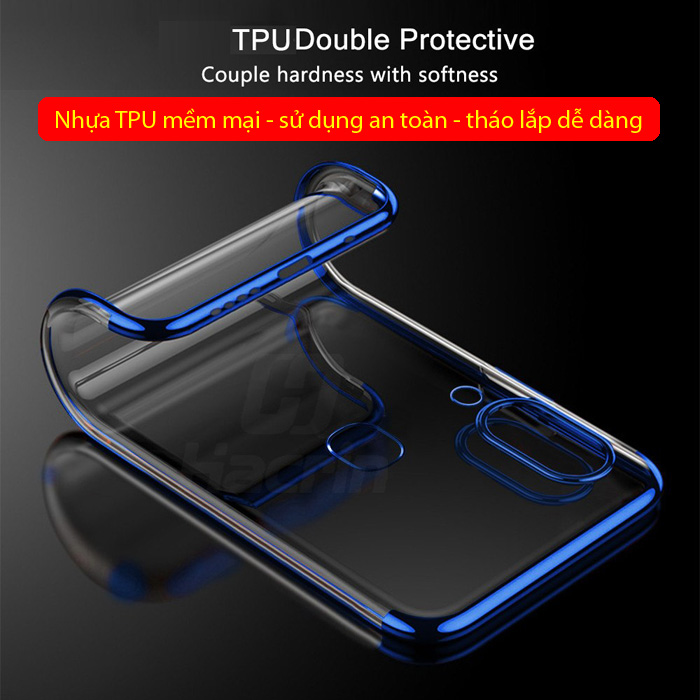 Ốp lưng Galaxy A20 LT Plating Case trong suốt viền mạ Crom sáng bóng 2