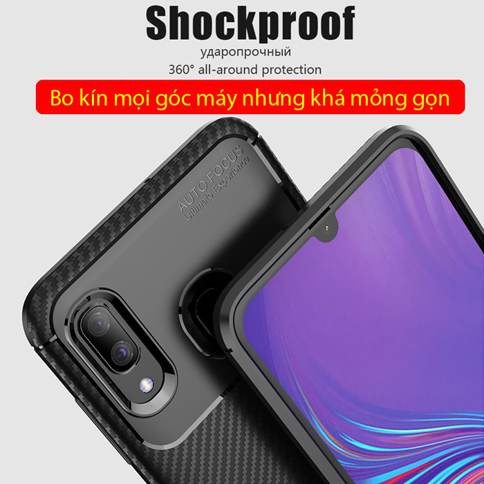 Ốp lưng Galaxy A30 LT Carbon Fiber Case chống vân tay, sang trọng 3