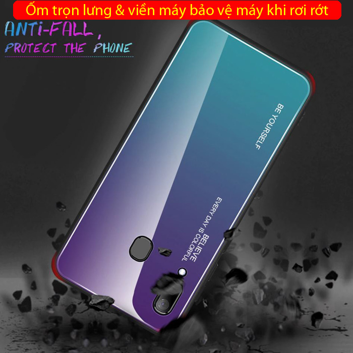 Ốp lưng Galaxy A30 Mocolo Beyoursefl Glass Case Gradient đổi màu cực đẹp 3