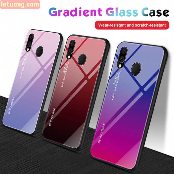 Ốp lưng Galaxy A30 Mocolo Beyoursefl Glass Case Gradient đổi màu cực đẹp 1