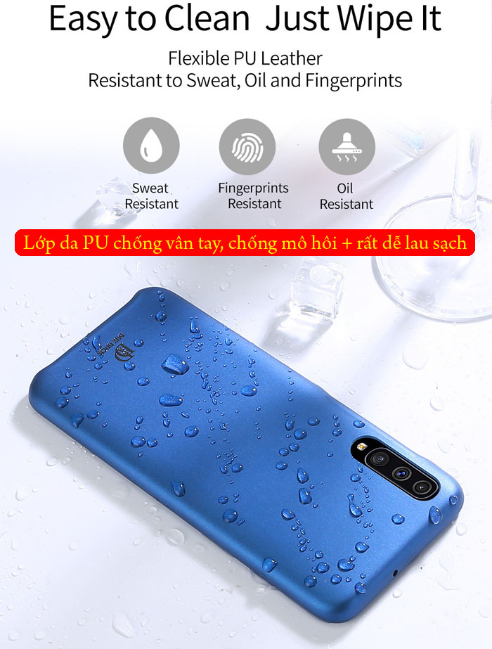 Ốp lưng Galaxy A30s / A50 Dux Ducis Skin Lite lưng da mềm mịn 4