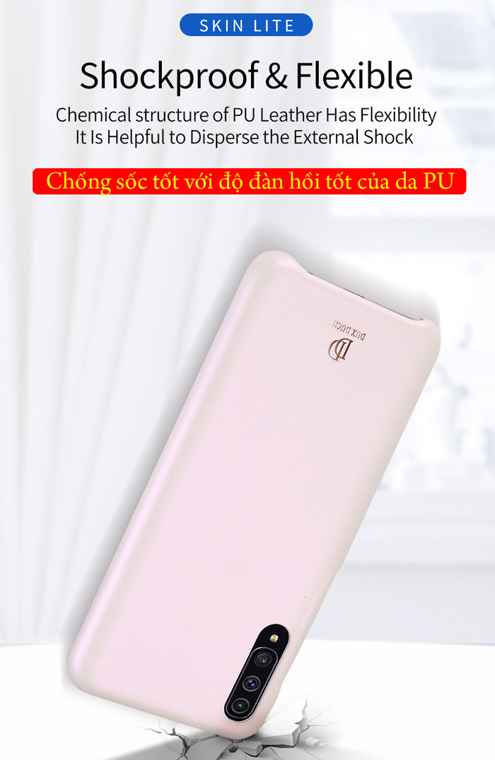Ốp lưng Galaxy A30s / A50 Dux Ducis Skin Lite lưng da mềm mịn