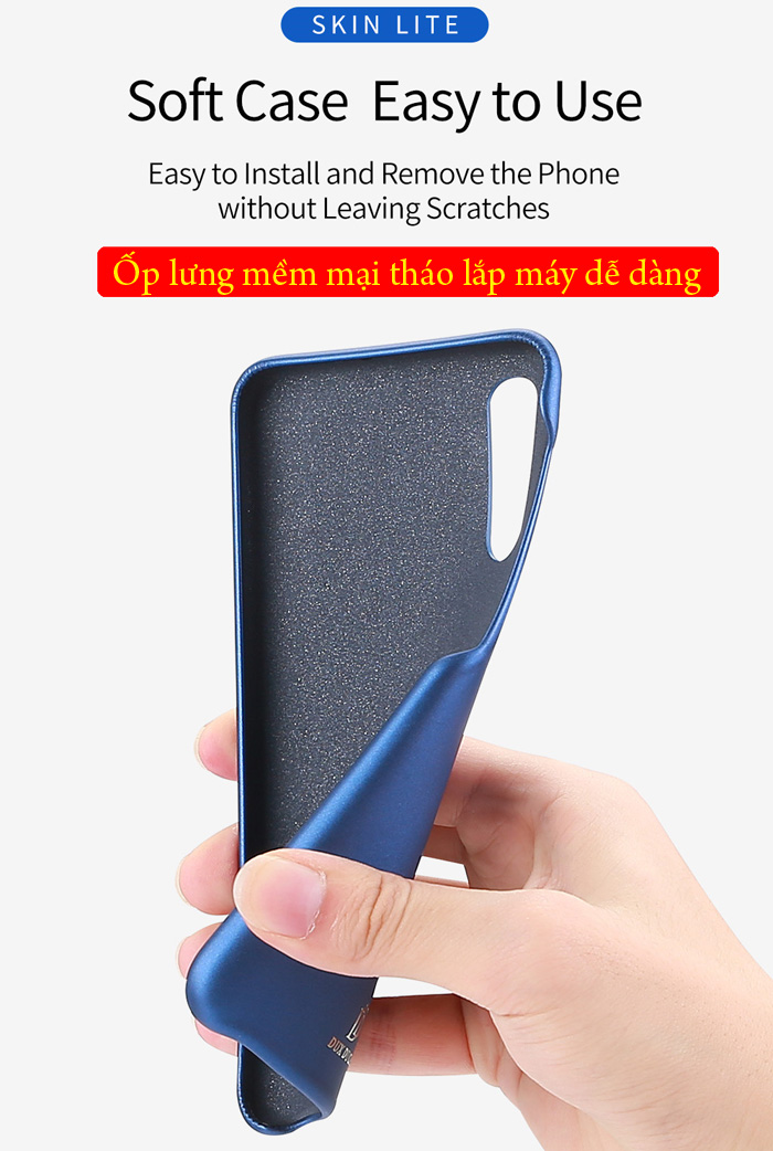 Ốp lưng Galaxy A30s / A50 Dux Ducis Skin Lite lưng da mềm mịn 6