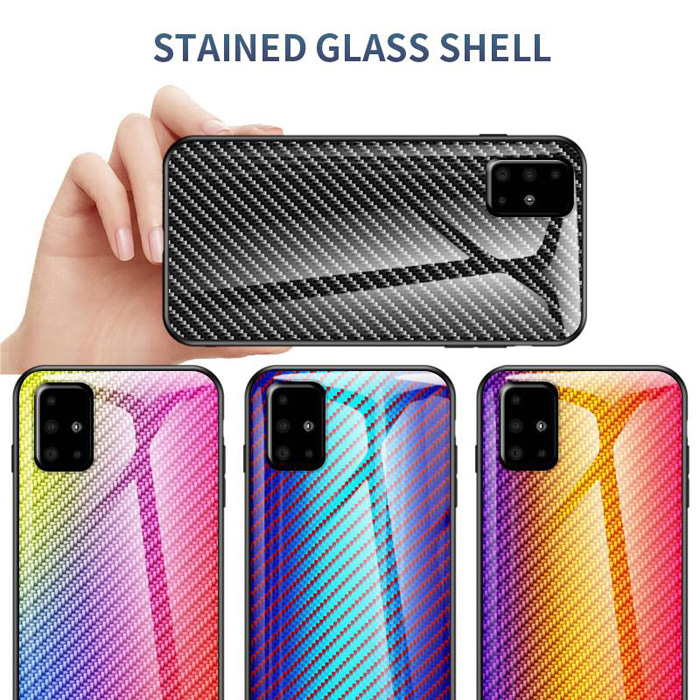 Ốp lưng Galaxy A51 LT Glass Carbon 3D Rất đẹp - Độc Đáo 1