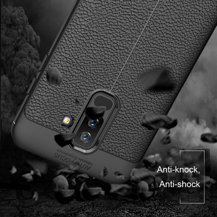 Ốp lưng Galaxy A6 Plus 2018 LT Leather Design Case vân da chống sốc 3