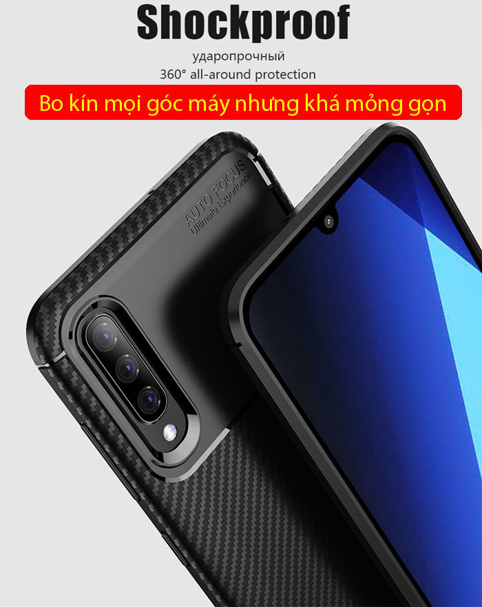 Ốp lưng Galaxy A70 LT Carbon Fiber Case chống bám vân tay 3