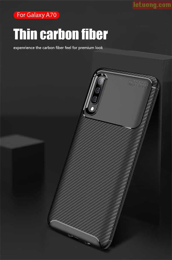 Ốp lưng Galaxy A70 LT Carbon Fiber Case chống bám vân tay 5