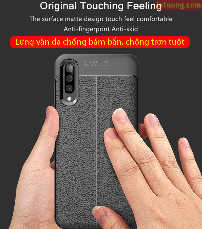 Ốp lưng Galaxy A70 LT Leather Design Case vân da sang trọng 1