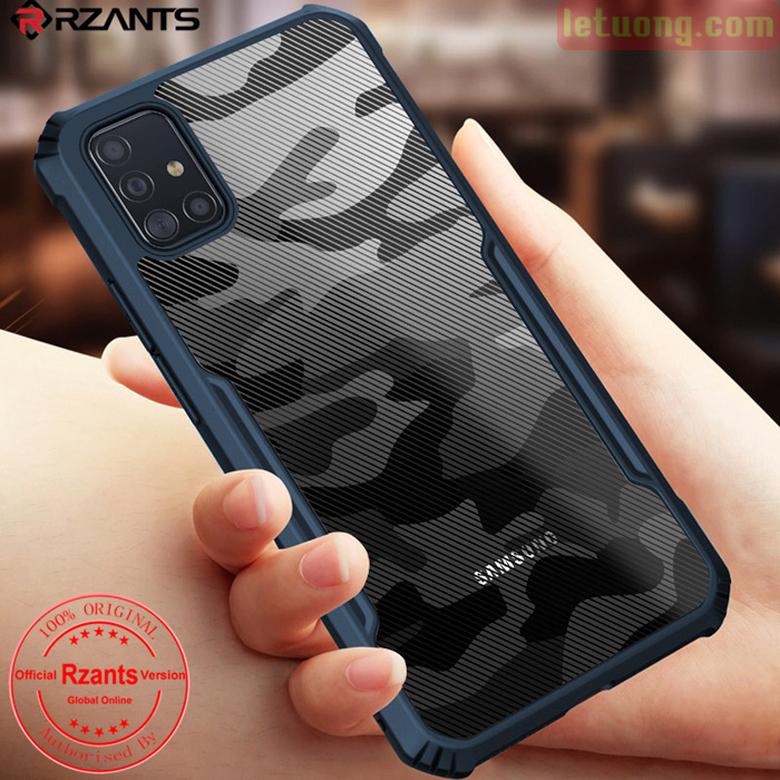 Ốp lưng Samsung Galaxy A71 Rzants Armor Camo trong suốt họa tiết quân đội 1