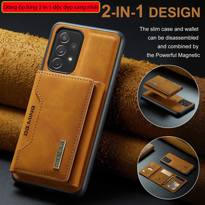 Ốp lưng Galaxy A73 5G DG.ming Magnetic Leather Wallet 2 trong 1 1