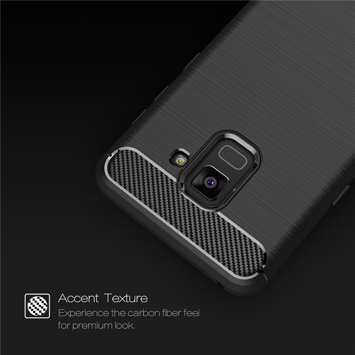 Ốp lưng Galaxy A8 Plus 2018 Viseaon Rugged Armor Carbon nhựa mềm 1