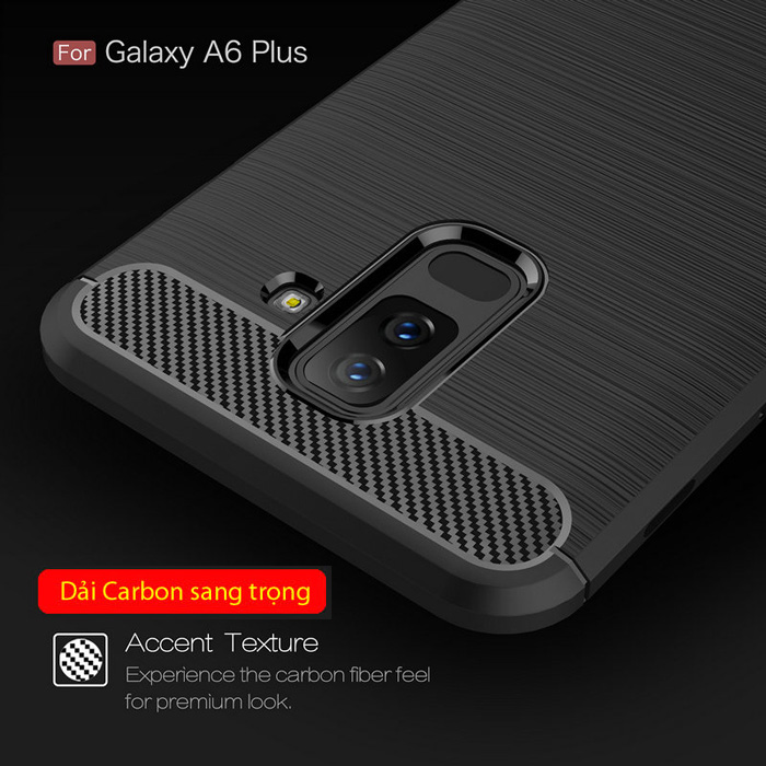 Ốp lưng Galaxy A6 Plus 2018 Viseaon Rugged Armor Carbon nhựa mềm - chống sốc 1