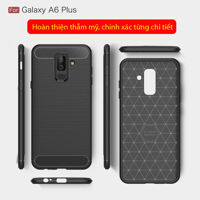 Ốp lưng Galaxy A6 Plus 2018 Viseaon Rugged Armor Carbon nhựa mềm - chống sốc 4