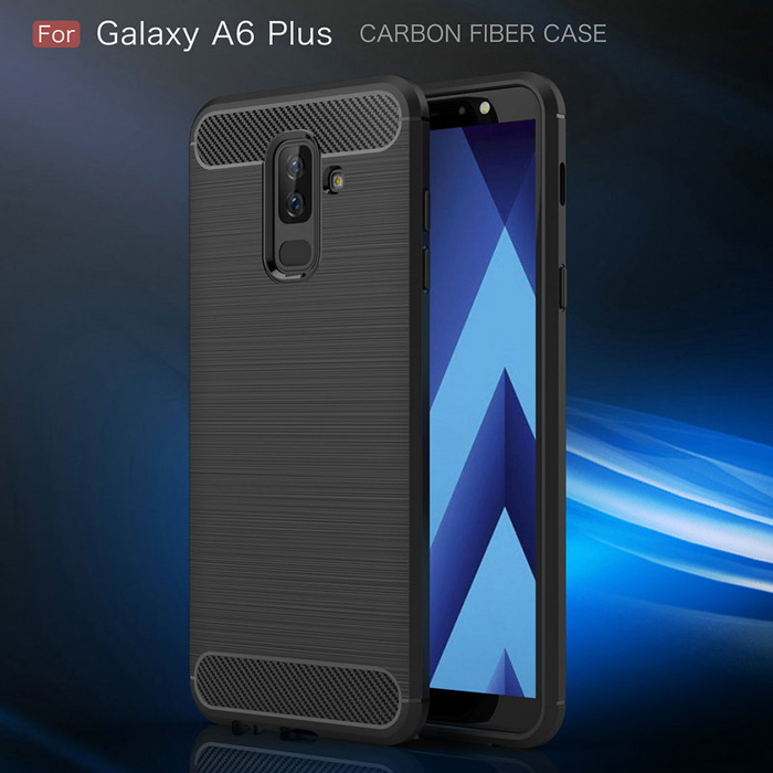 Ốp lưng Galaxy A6 Plus 2018 Viseaon Rugged Armor Carbon nhựa mềm - chống sốc 2