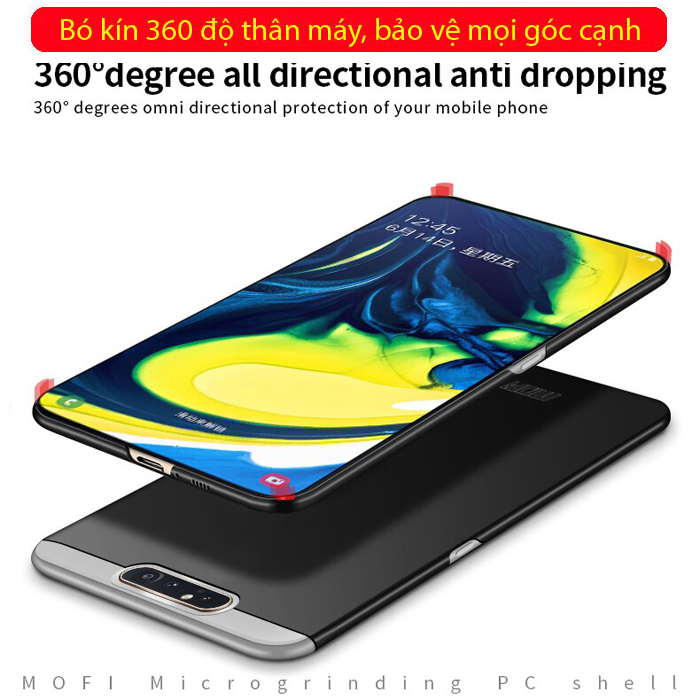 Ốp lưng Galaxy A80 Mofi Fitted Case 360 siêu mỏng, lưng mịn 2