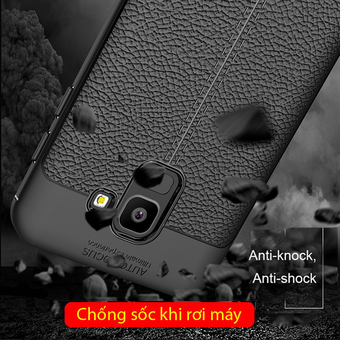 Ốp lưng Galaxy J6 2018 LT Leather Design Case vân da chống sốc 3