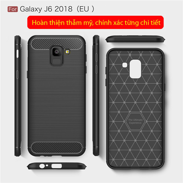 Ốp lưng Galaxy J6 2018 Viseaon Carbon Fiber nhựa mềm - chống sốc 4