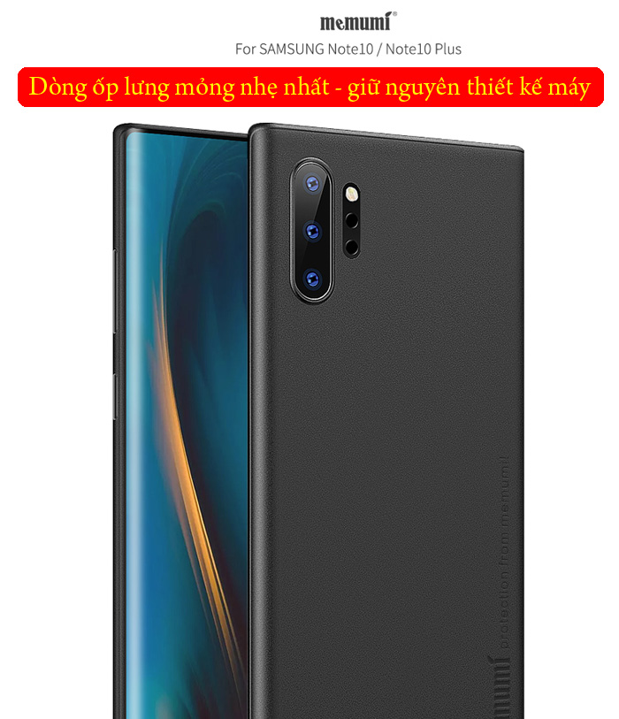 Ốp lưng Galaxy Note 10 Plus Memumi Ultra Thin 0,3 siêu mỏng 5