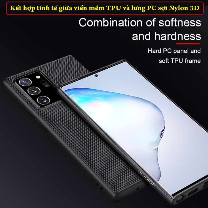 Ốp lưng Note 20 Ultra / 5G  Nillkin Texture 3D Case sợi Nylon siêu mỏng 2