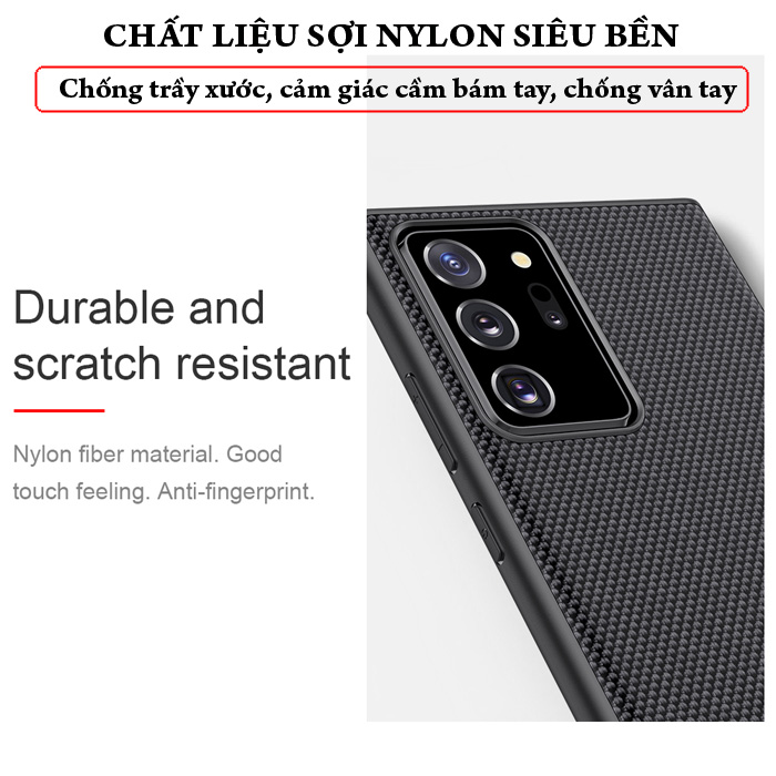 Ốp lưng Note 20 Ultra / 5G  Nillkin Texture 3D Case sợi Nylon siêu mỏng 1