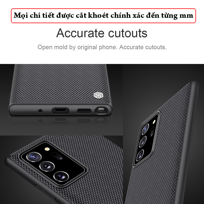 Ốp lưng Note 20 Ultra / 5G  Nillkin Texture 3D Case sợi Nylon siêu mỏng 3