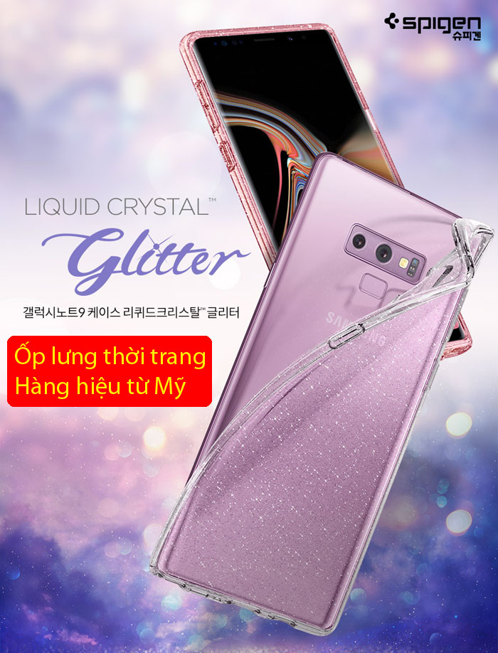 Ốp lưng Galaxy Note 9 Spigen Liquid Crystal Glitter ( hàng USA ) 1